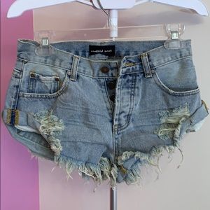 Jeans ripped shorts